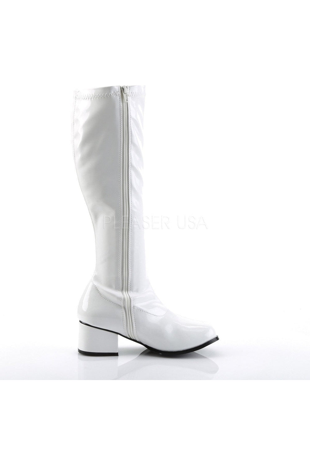 Funtasma RETRO-300 Go Go Boot in White Patent