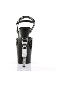 Pleaser REVOLVER-709 Platform Sandal in Black Vinyl