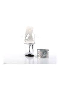 Pleaser REVOLVER-712 Platform Sandal in Clear Vinyl