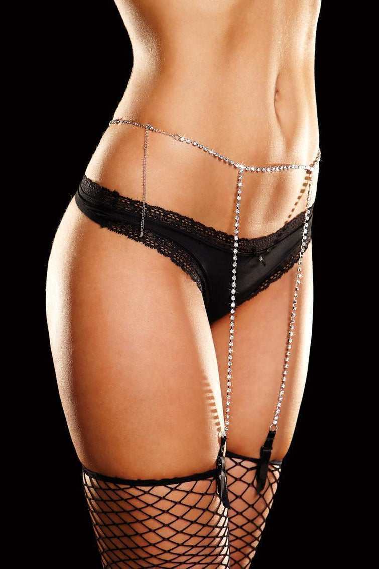 Lapdance Jewelry Rhinestone Garter Belt in Diamond  from SexyShoes.com