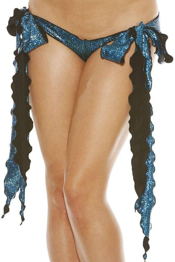 Bodyshotz Ribbon Side Tie Short in Blue  from SexyShoes.com