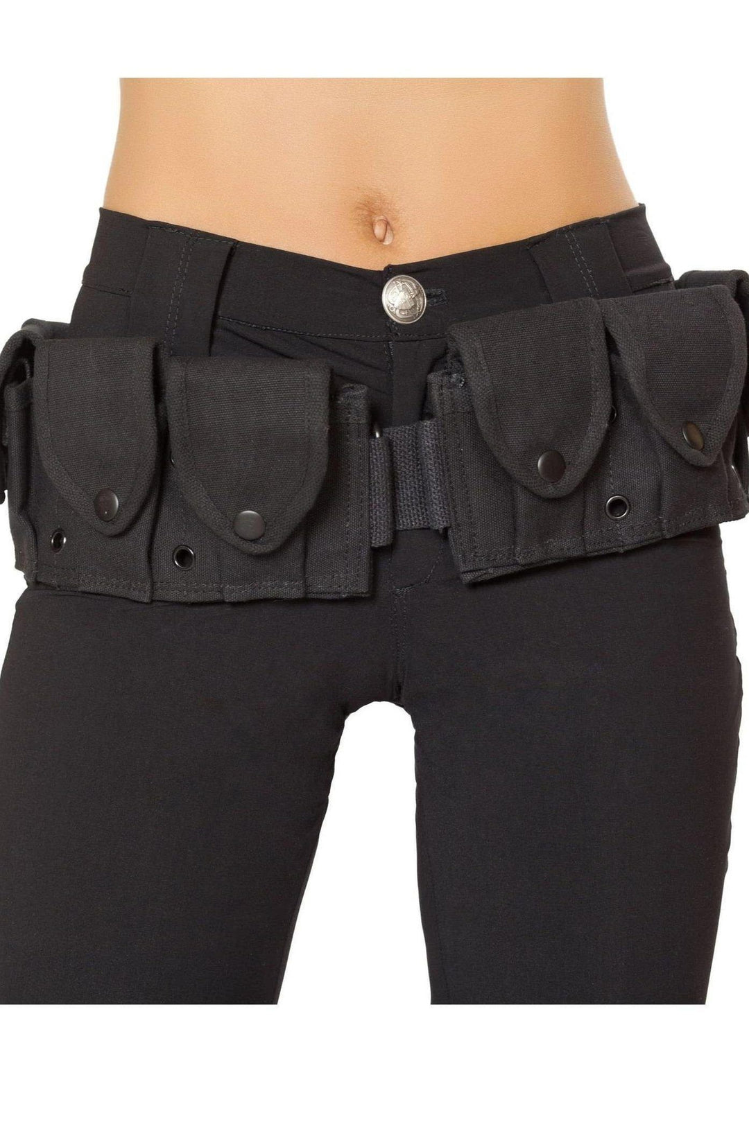 Roma Costumes Roma Belt with Pouches in Black  from SexyShoes.com