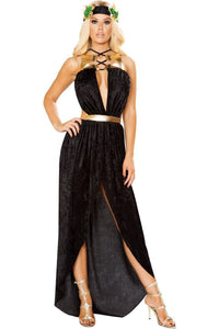 Roma Costumes Roma Greek Goddess Costume in Black  from SexyShoes.com