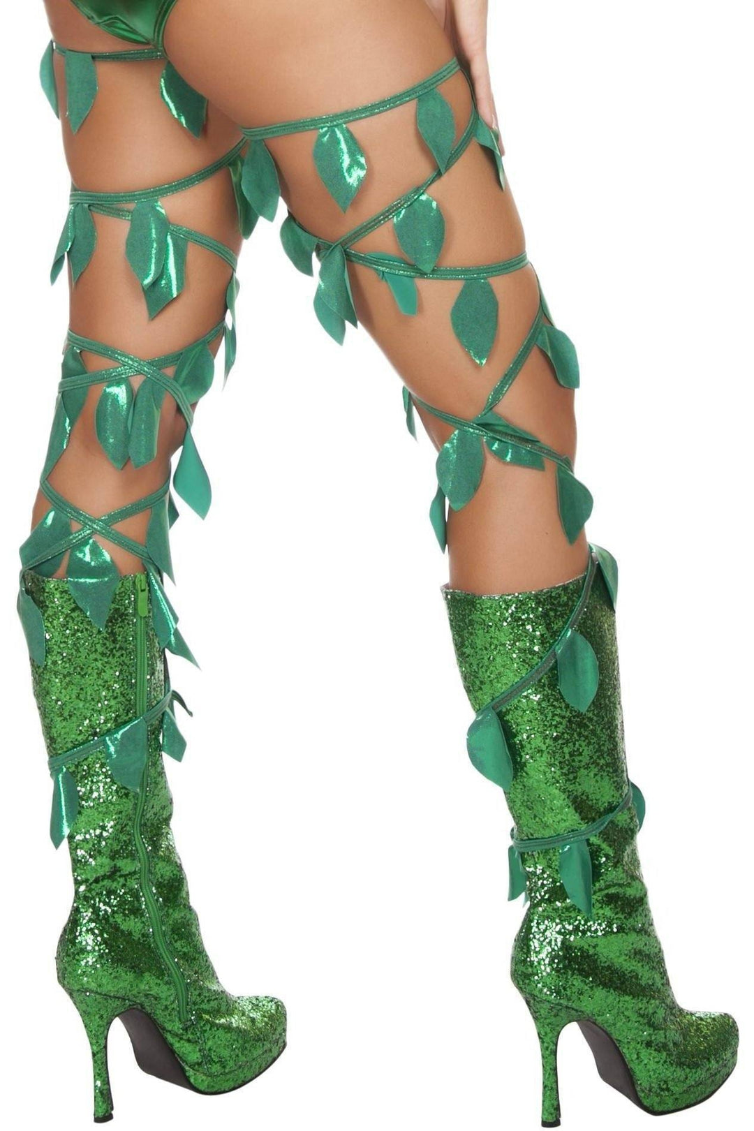 Roma Green leaf Thigh Wraps-SEXYSHOES.COM