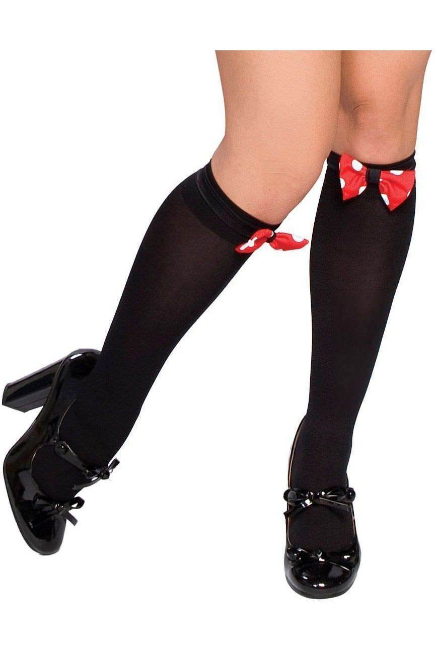 Roma Mouse Bows for Stockings- Red-SEXYSHOES.COM