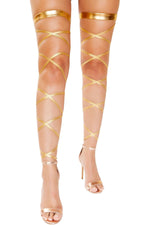 Roma Pair of Metallic Leg Wraps