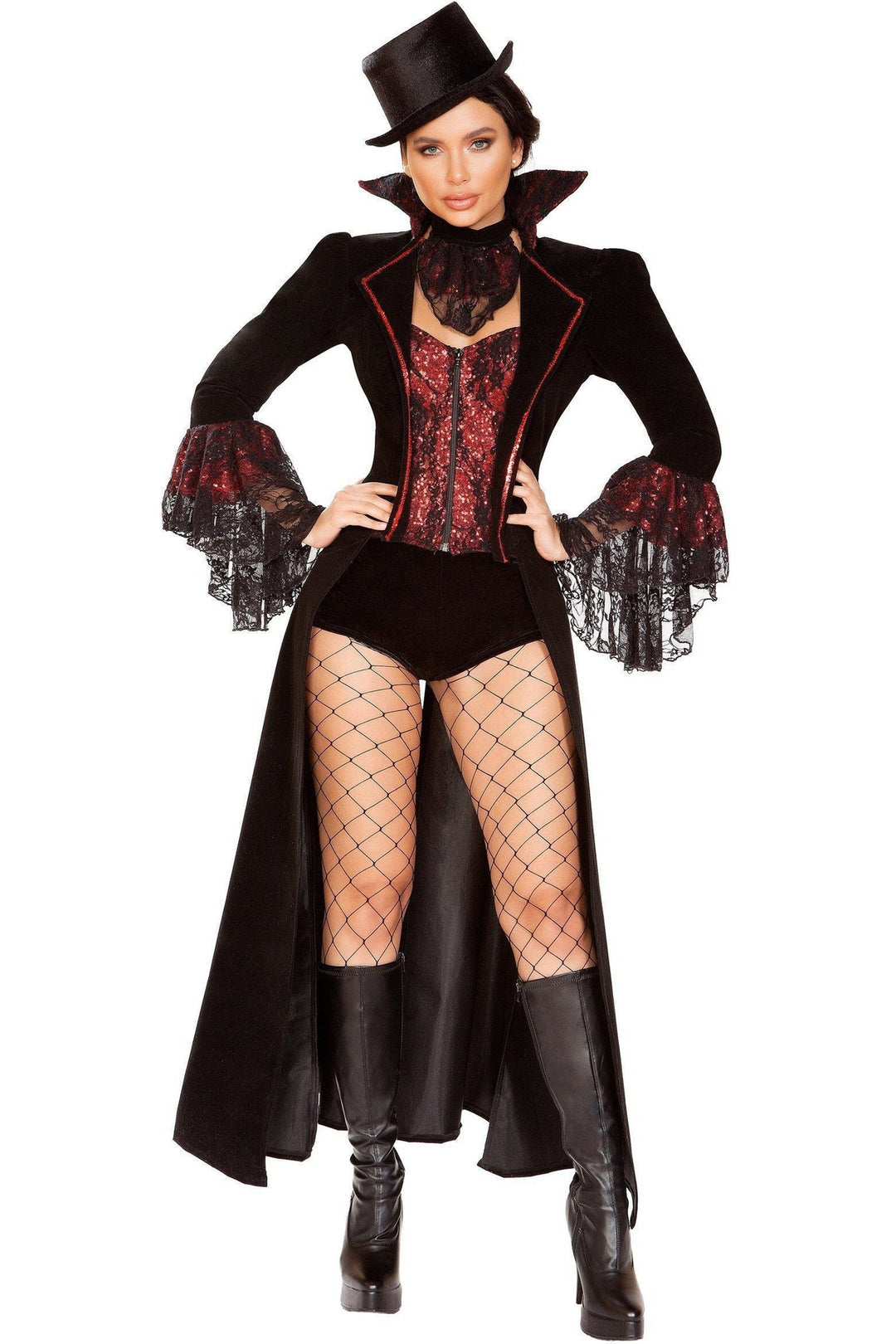 Roma Costumes Roma The Lusty Vampire Costume in Black  from SexyShoes.com