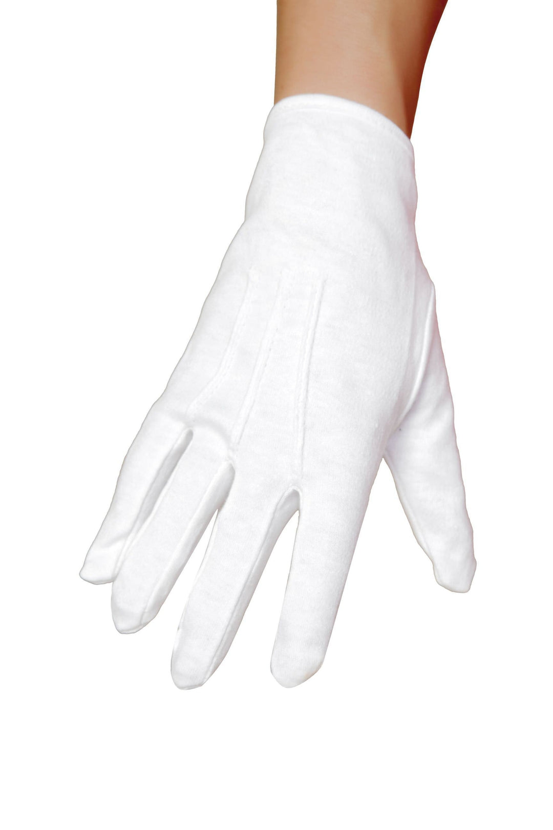 Roma White Costume Gloves-SEXYSHOES.COM