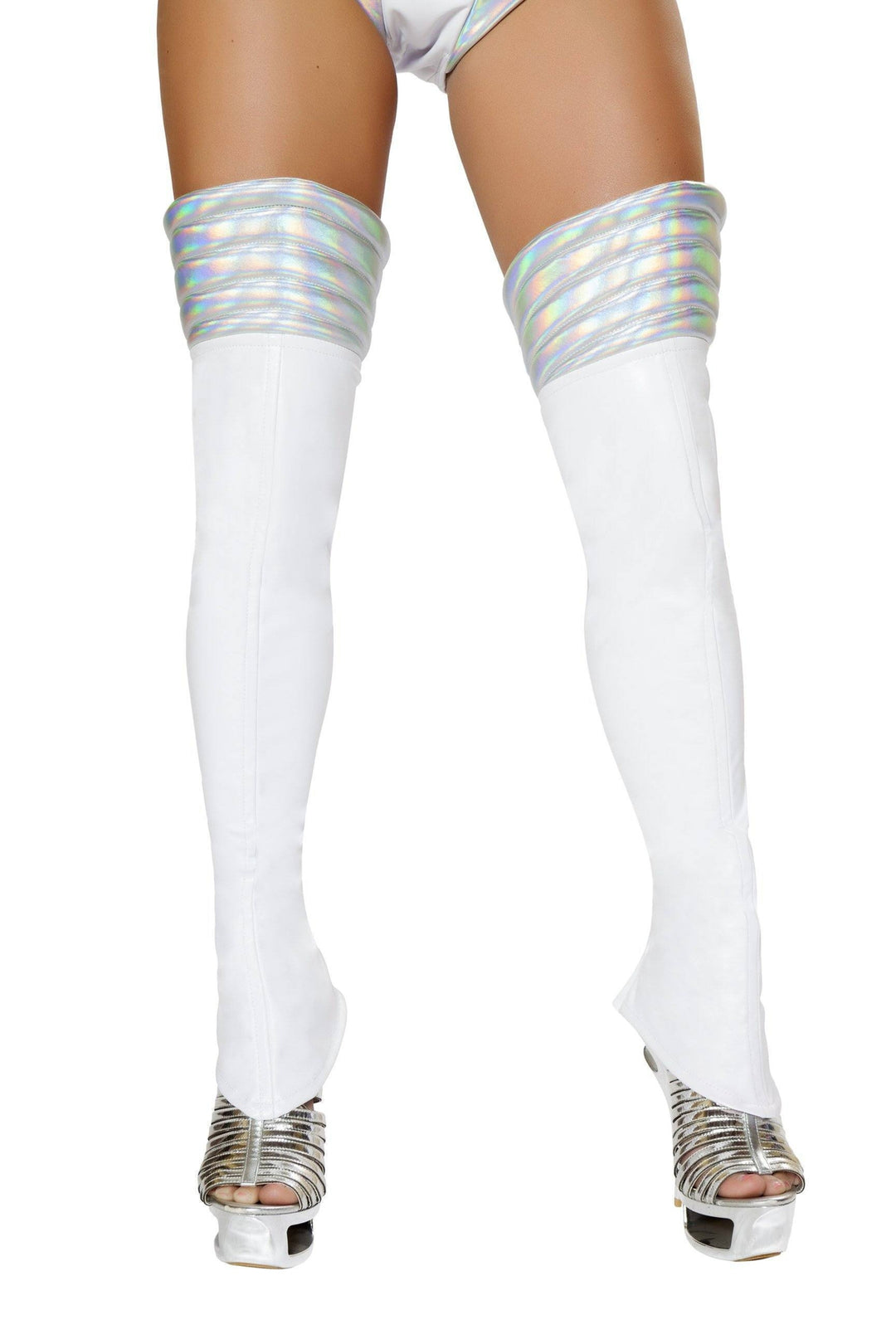 Roma Costumes Roma White Space Girl Leggings Costume in White  from SexyShoes.com