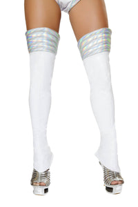 Roma Costumes Roma White Space Girl Leggings Costume in White  from SexyShoes.com