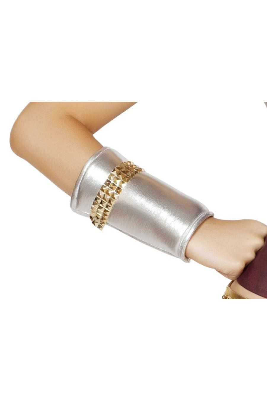 Roma Wrist Cuffs w/Gold Trim Detail-As-SEXYSHOES.COM