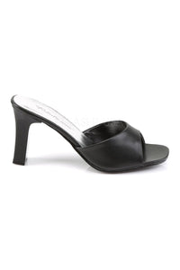 Fabulicious ROMANCE-301-2 Slide in Black Faux Leather