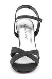 Fabulicious ROMANCE-313 Sandal in Black Faux Leather