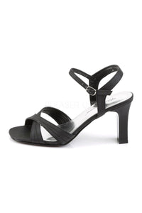 Fabulicious ROMANCE-313 Sandal in Black Faux Leather