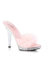 Ellie Shoes SASHA Marabou in Pink Satin from SexyShoes.com