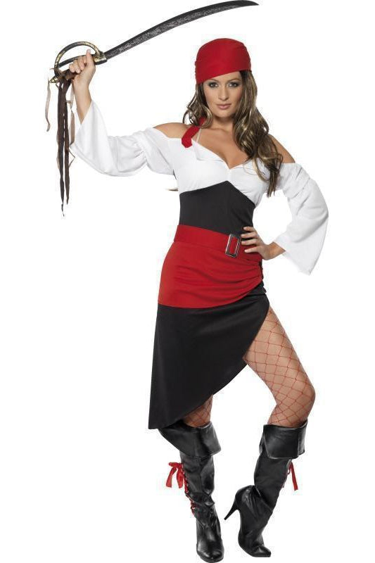 Sassy Pirate Wench Costume with Skirt | Black-Fever-SEXYSHOES.COM