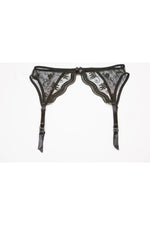 Scalloped Embroidery Garterbelt