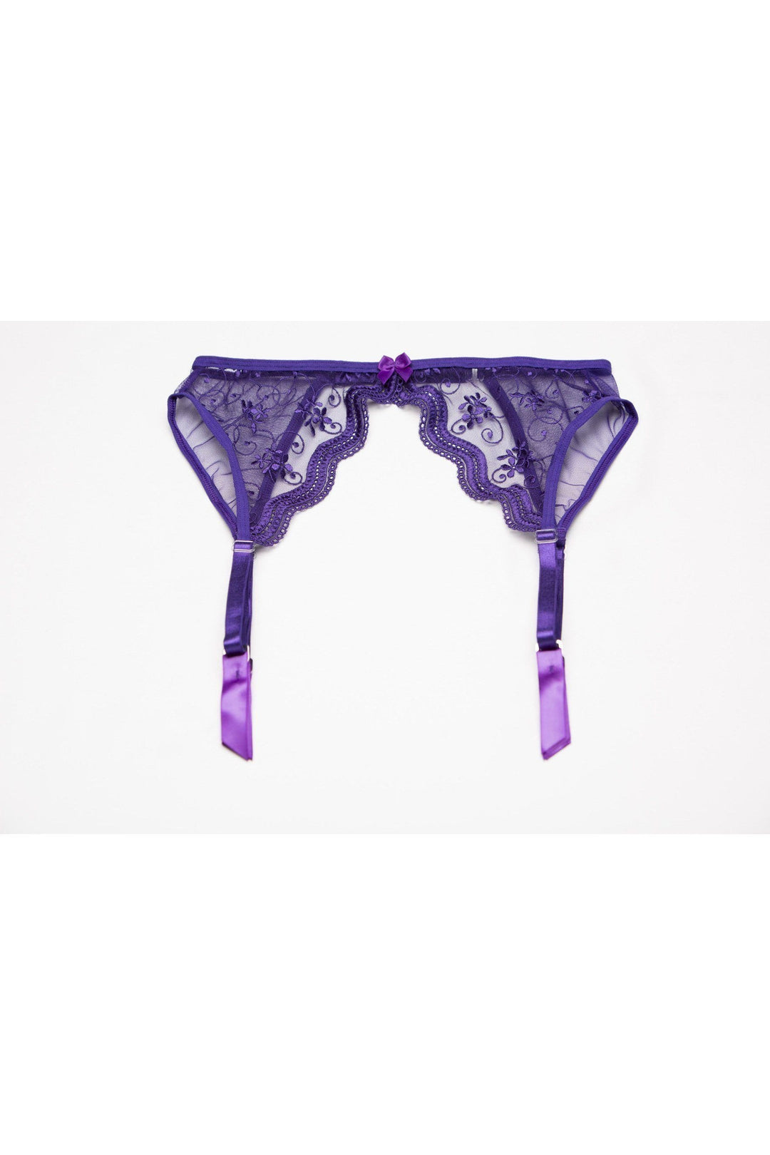 Scalloped Embroidered Garter Belt-Shirley Of Hollywood-SEXYSHOES.COM