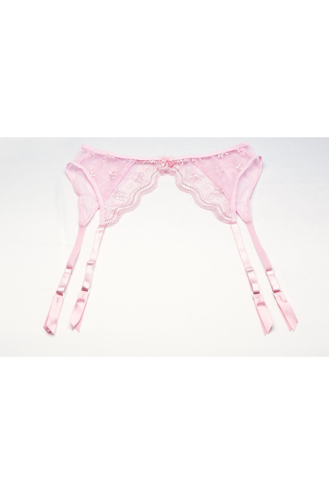 Scalloped Embroidered Garter belt | Plus Size-Intimate Attitudes-SEXYSHOES.COM