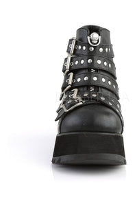 Demonia SCENE-30  Wedge in Black Faux Leather