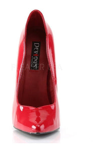 Devious SCREAM-01 Pump in Red Patent