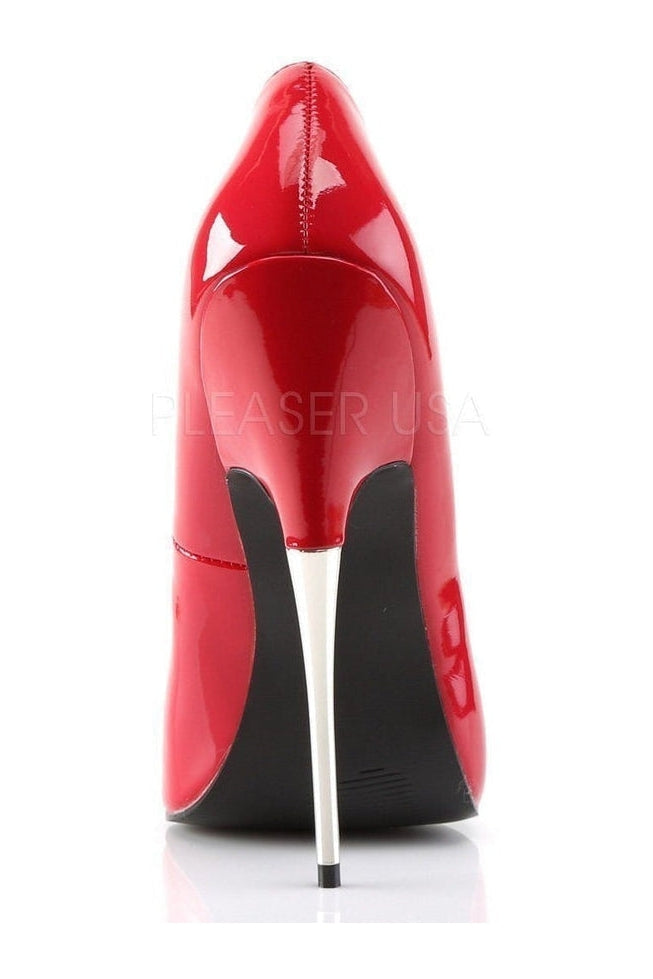 Devious SCREAM-01 Pump in Red Patent