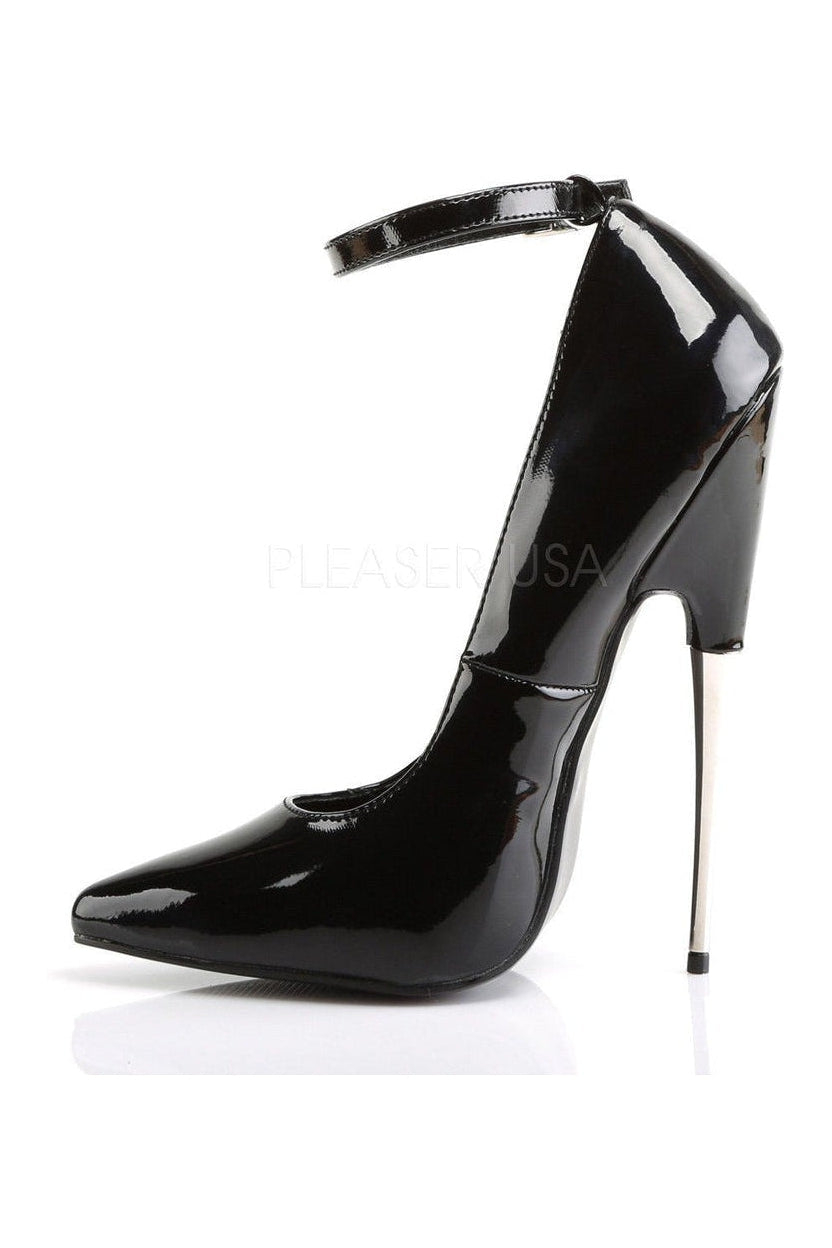 SCREAM-12 Pump | Black Patent-Pumps- Stripper Shoes at SEXYSHOES.COM