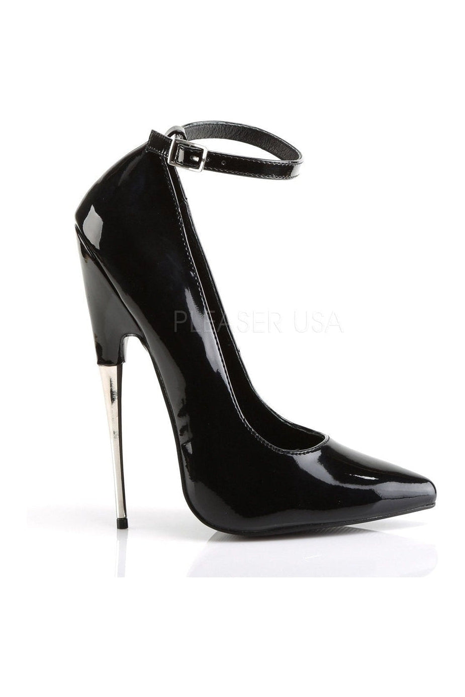 SCREAM-12 Pump | Black Patent-Pumps- Stripper Shoes at SEXYSHOES.COM