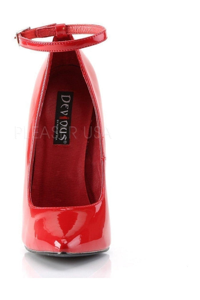 Devious SCREAM-12 Pump in Red Patent