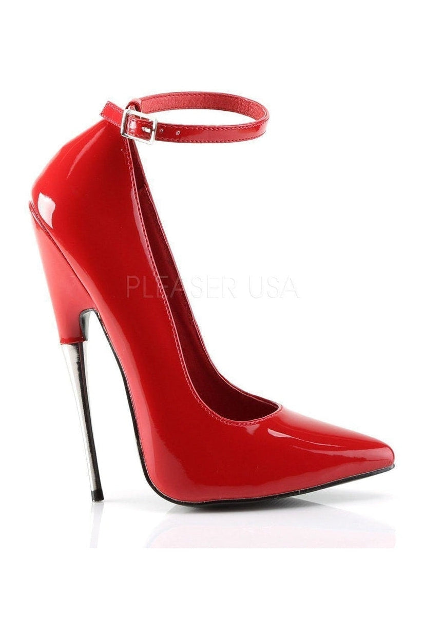 Devious SCREAM-12 Pump in Red Patent