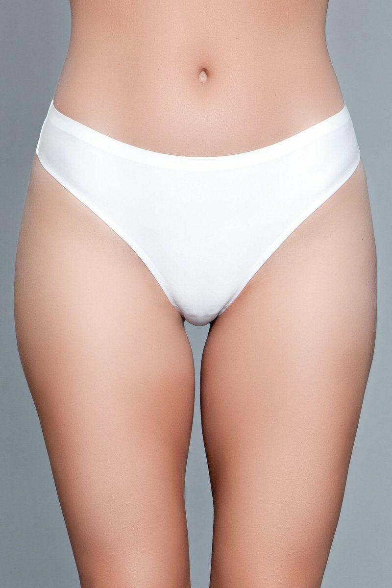 Seamless Microfiber Thong-Panties-BeWicked-White-S-SEXYSHOES.COM