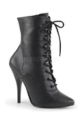 SEDUCE-1020 Ankle Boot | Black Faux Leather