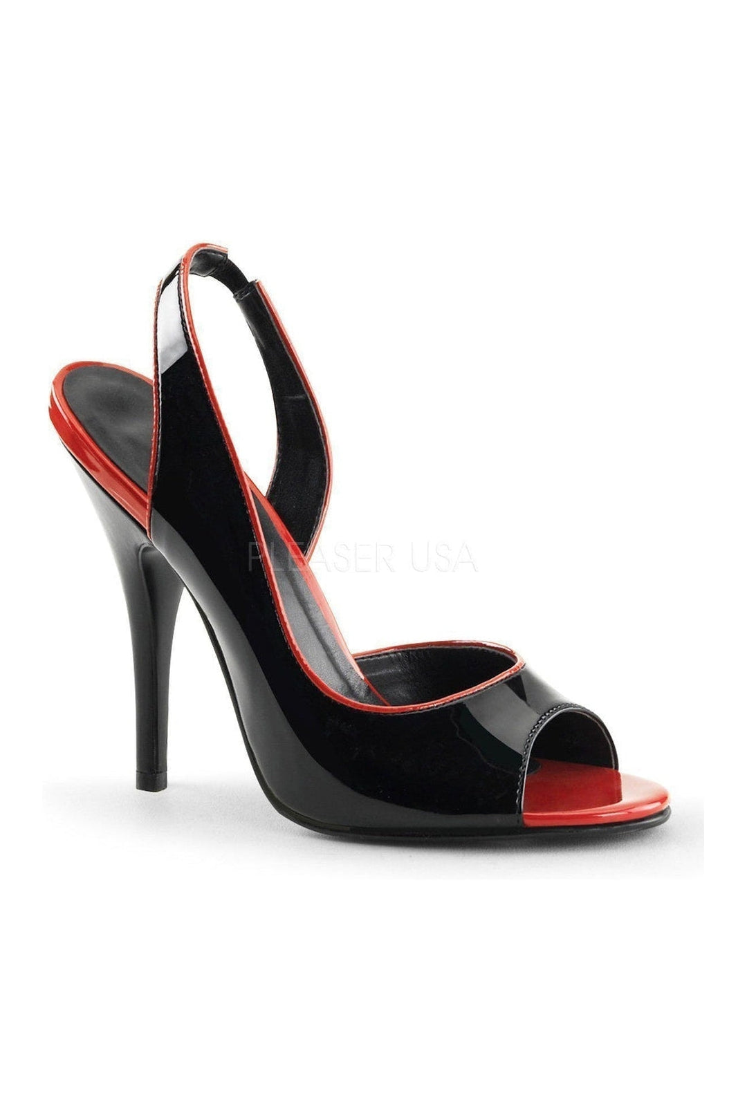 SEDUCE-117 Sandal | Black Patent-Pleaser-Black-Sandals-SEXYSHOES.COM