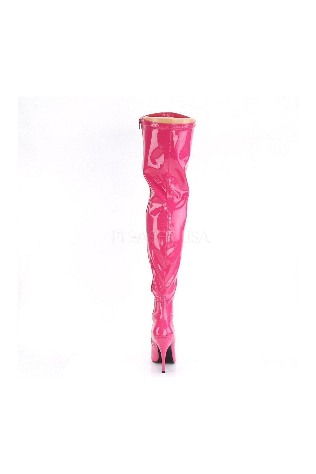 Pleaser SEDUCE-3000 Thigh Boot in Fuchsia Patent