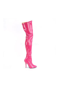 Pleaser SEDUCE-3000 Thigh Boot in Fuchsia Patent