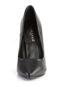Pleaser SEDUCE-420 Pump in Black Faux Leather