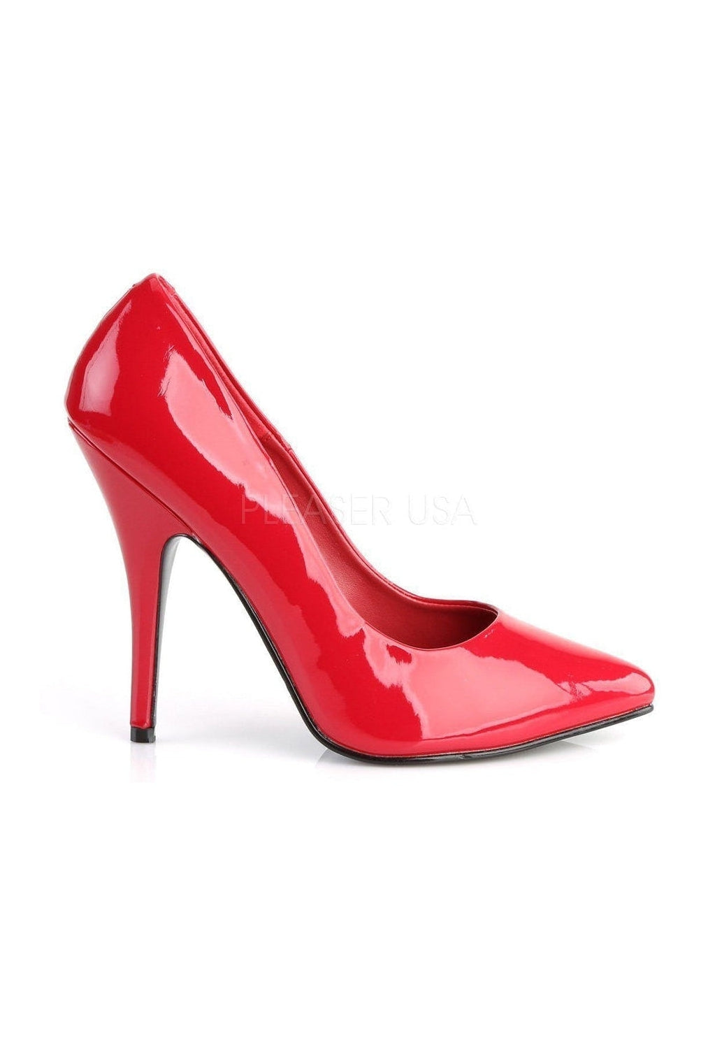 Pleaser SEDUCE-420 Pump in Red Patent