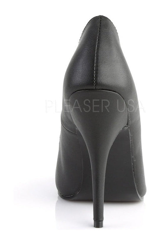 Pleaser SEDUCE-420V Pump in Black Faux Leather