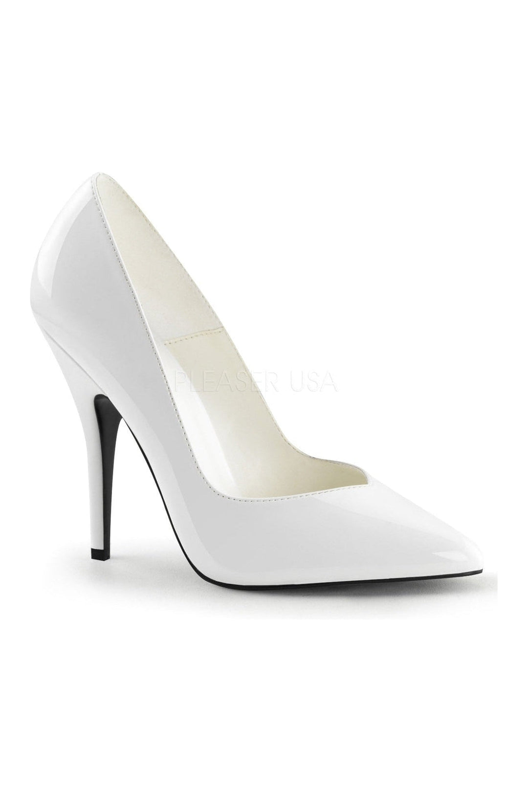 SEDUCE-420V Pump | White Patent-Pleaser-White-Pumps-SEXYSHOES.COM