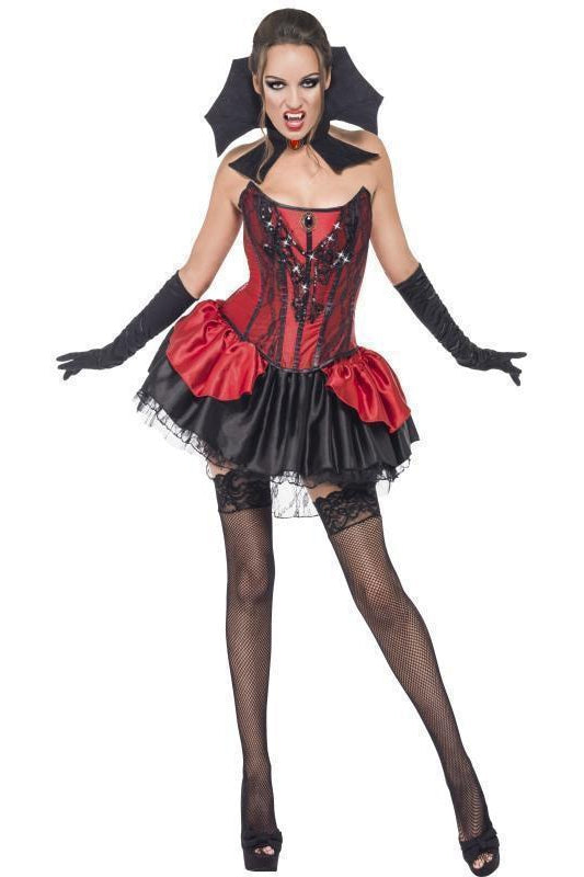 Seductive Vamp Costume | Red/Black-Fever-Red/Black-Vampire Costumes-SEXYSHOES.COM