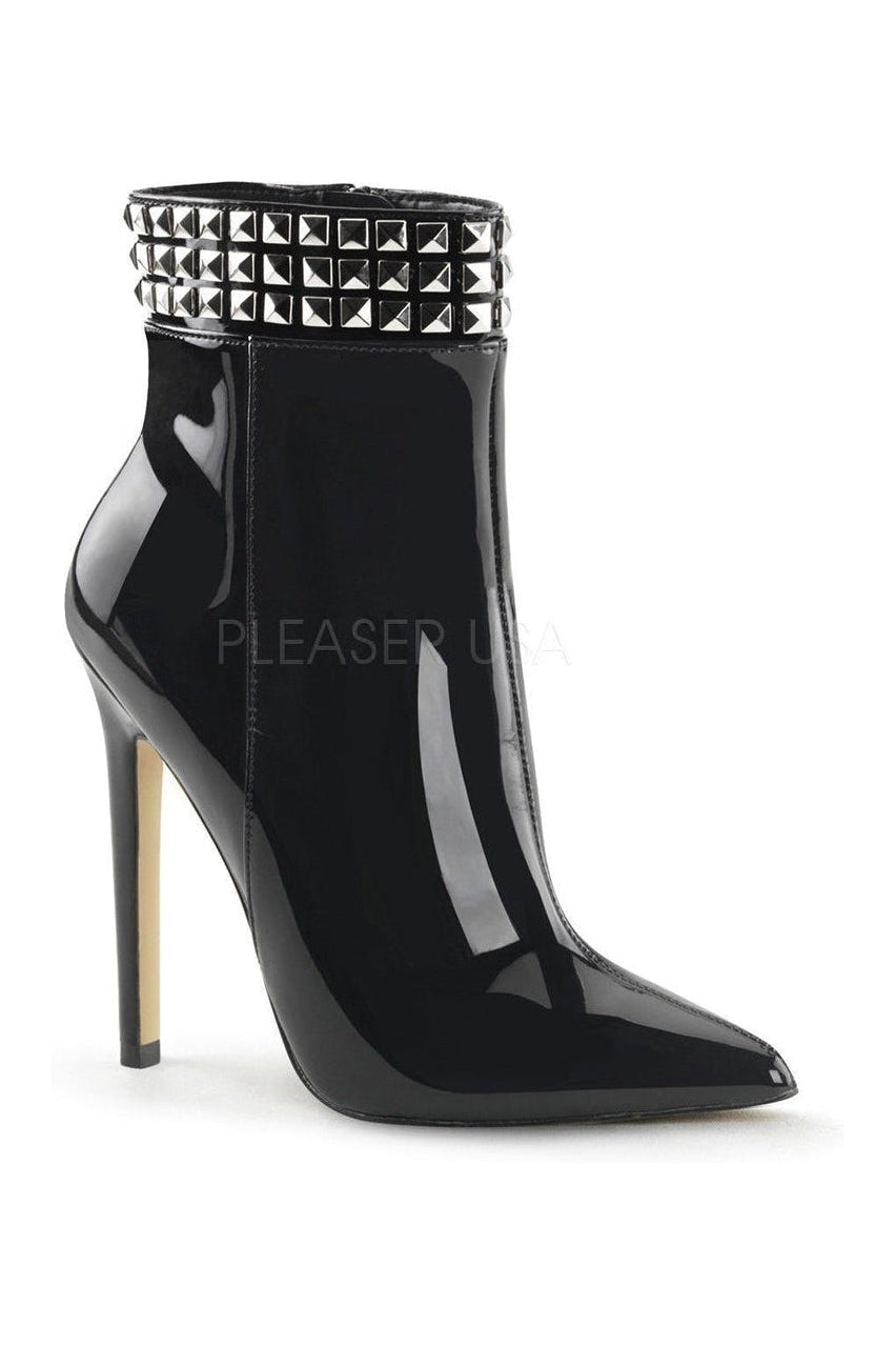 SEXY-1006 Ankle Boot | Black Patent-Pleaser-Black-Ankle Boots-SEXYSHOES.COM