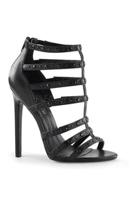 Pleaser SEXY-15 Sandal in Black Faux Leather from SexyShoes.com