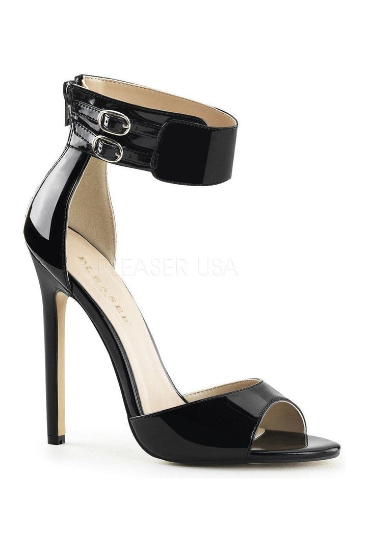 SEXY-19 Sandal | Black Patent-Pleaser-Black-Sandals-SEXYSHOES.COM