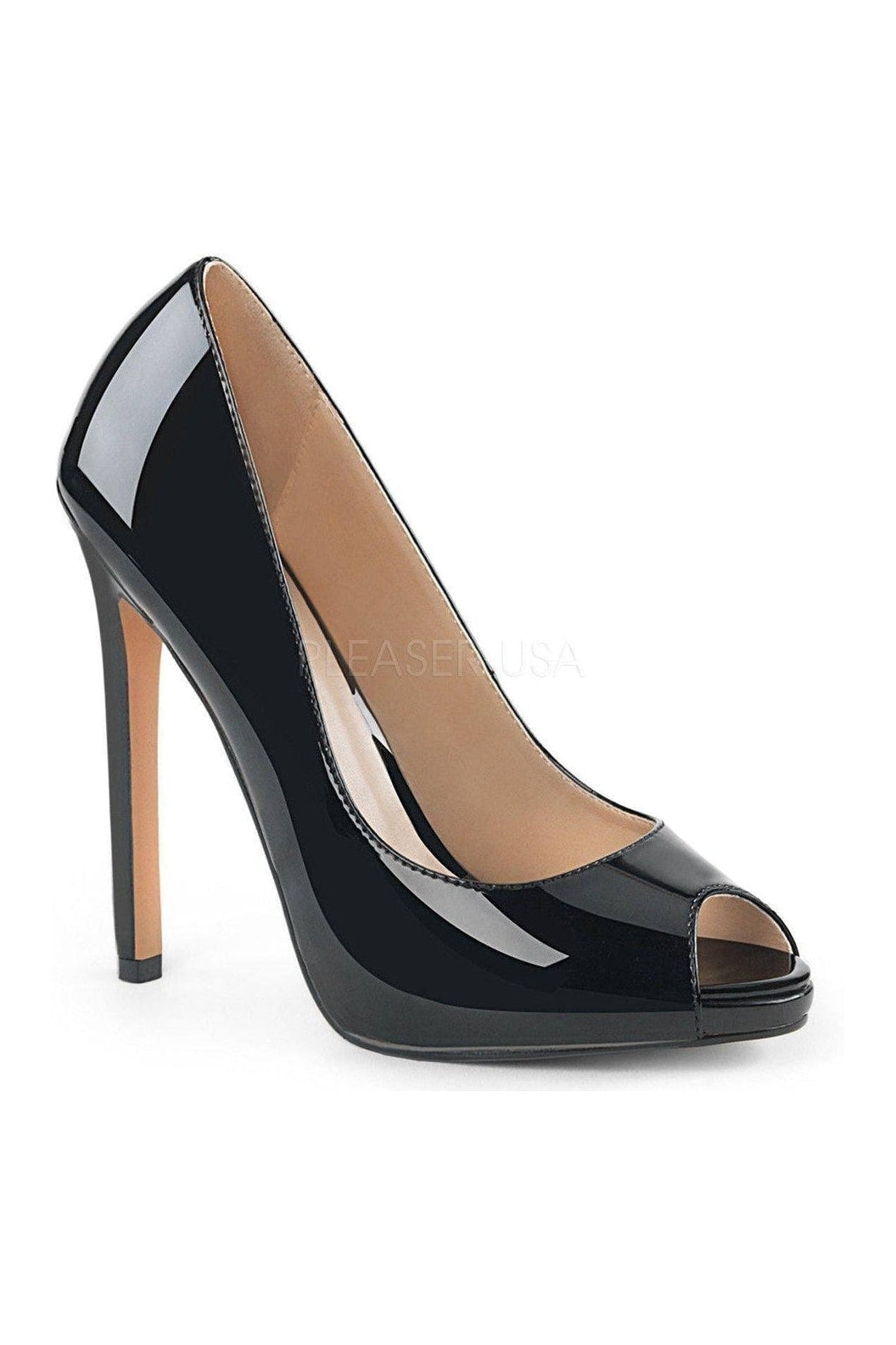 SEXY-42 Pump | Black Patent-Pleaser-SEXYSHOES.COM