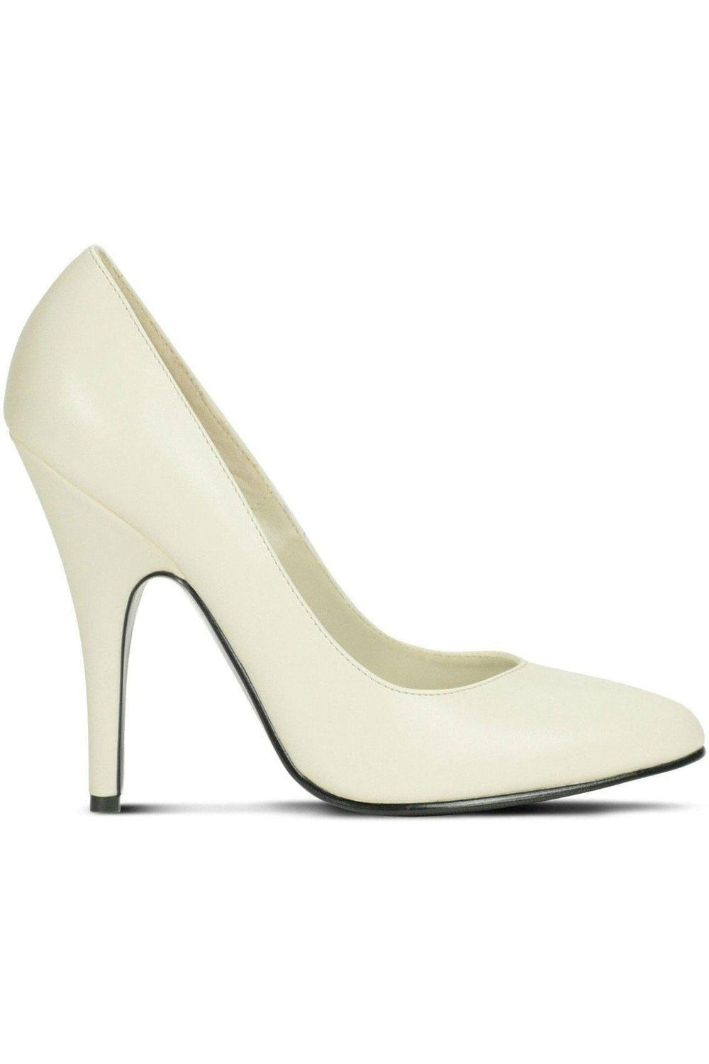 Sexy-4211 Vintage High Heel Pump | Bone Faux Leather-Sexyshoes Brand-Pumps-SEXYSHOES.COM