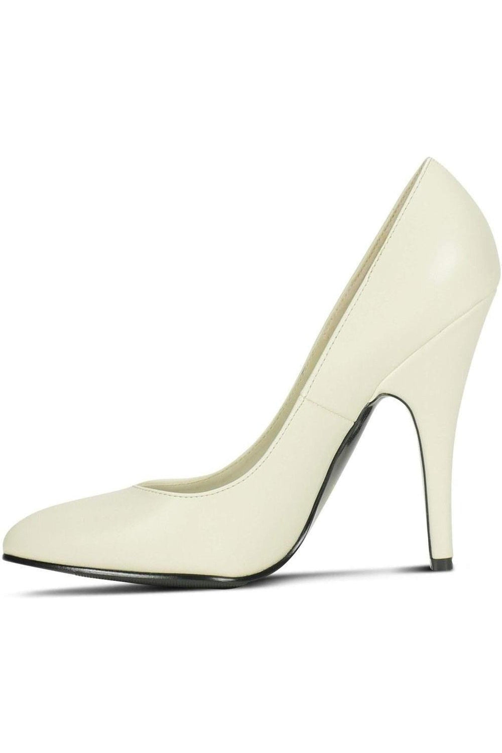 Sexy-4211 Vintage High Heel Pump | Bone Faux Leather-Sexyshoes Brand-Pumps-SEXYSHOES.COM