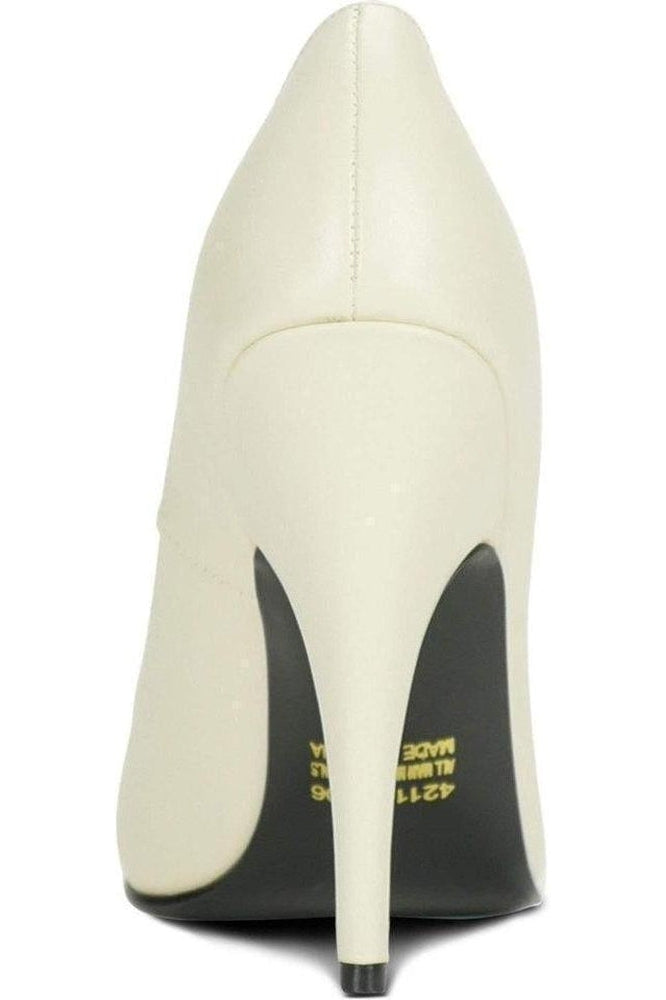 Sexy-4211 Vintage High Heel Pump | Bone Faux Leather-Sexyshoes Brand-Pumps-SEXYSHOES.COM
