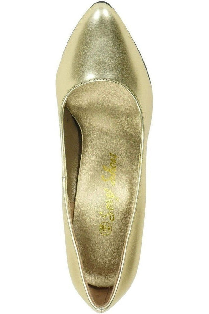 Sexy-4211 Vintage High Heel Pump | Gold Metallic-Sexyshoes Brand-Pumps-SEXYSHOES.COM