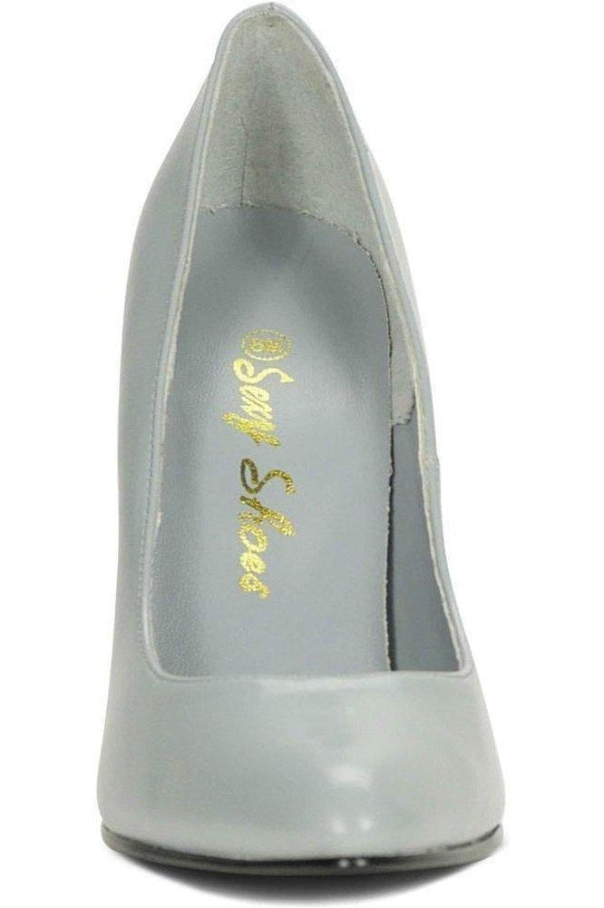 Sexy-4211 Vintage High Heel Pump | Grey Faux Leather-Sexyshoes Brand-Pumps-SEXYSHOES.COM