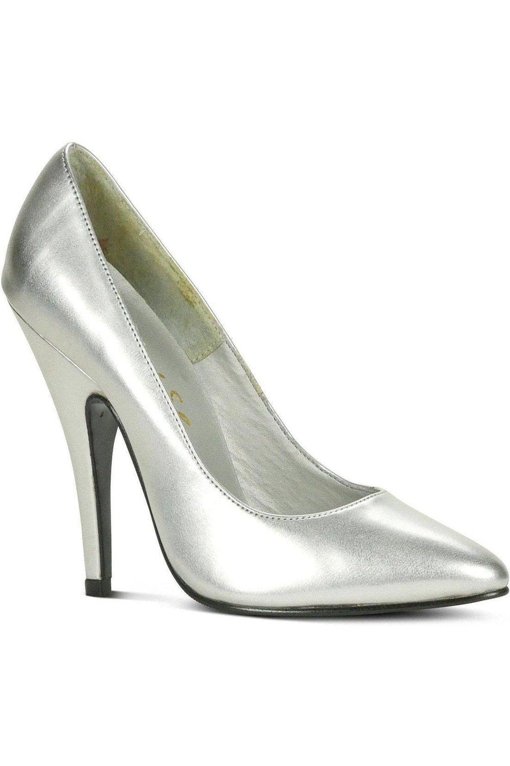 Sexy-4211 Vintage High Heel Pump | Silver Metallic-Sexyshoes Brand-Silver-Pumps-SEXYSHOES.COM